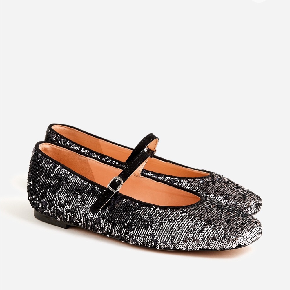 J.Crew Mary Jane Anya Ballet Flat
 - Black Sequin